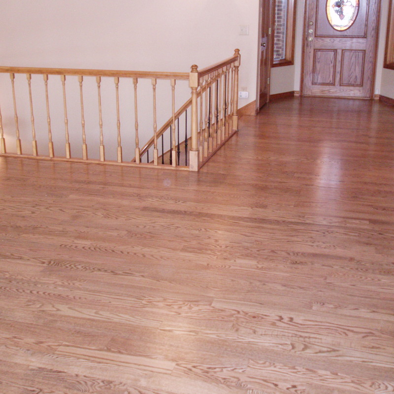 After with 4 inch Red Oak installed and finished 